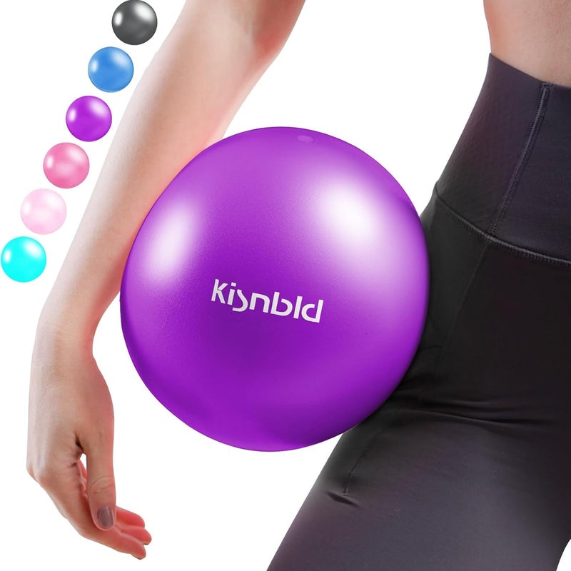 kisnbld Small Exercise Ball, 9 Inch Mini Pilates Ball, Anti Burst and Slip Resistant Mini Yoga Ball for Stability, Fitness, Physical Therapy, Stretching & Core Strength Workout at Home Gym & Office - Image 1